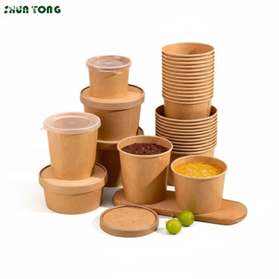 Copo de sopa de papel Kraft